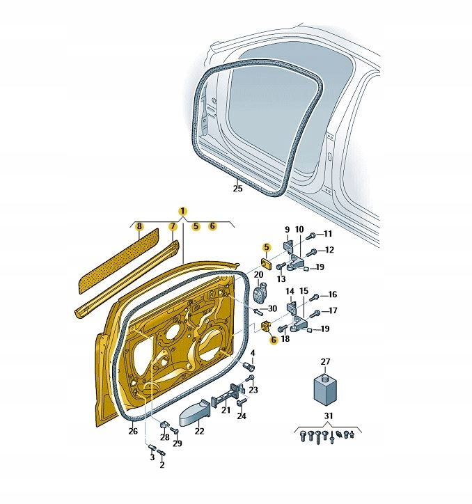 фото №1, Двері правий перед audi a3 8v sportback 8v4831052e