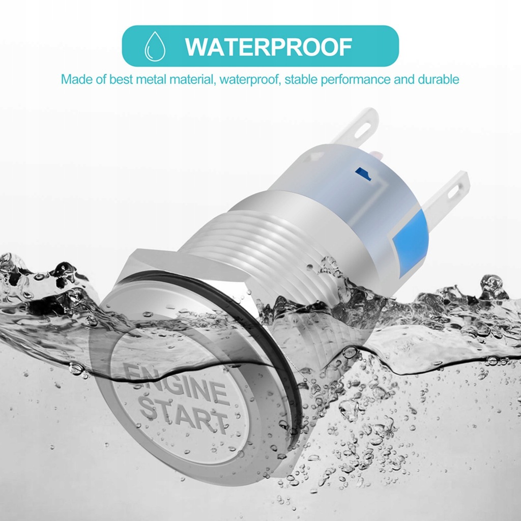 фото №15, Накладка кнопка запуск стоп серебристый универсальные