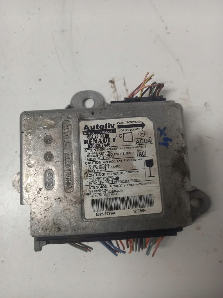 фото №1, Модуль датчик подушка безопасности renault megane ii 8200367446