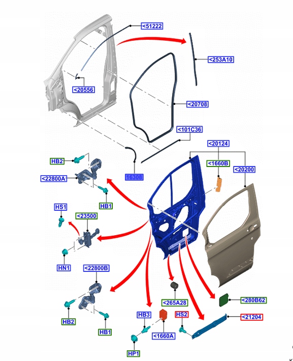 фото №10, Прокладка дверь левых передних ford custom 12- _ 2006735 _ bk21-v16309-ac