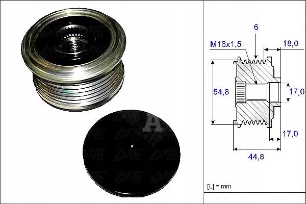 фото №2, Ina шкив генератора renault clio ii clio i