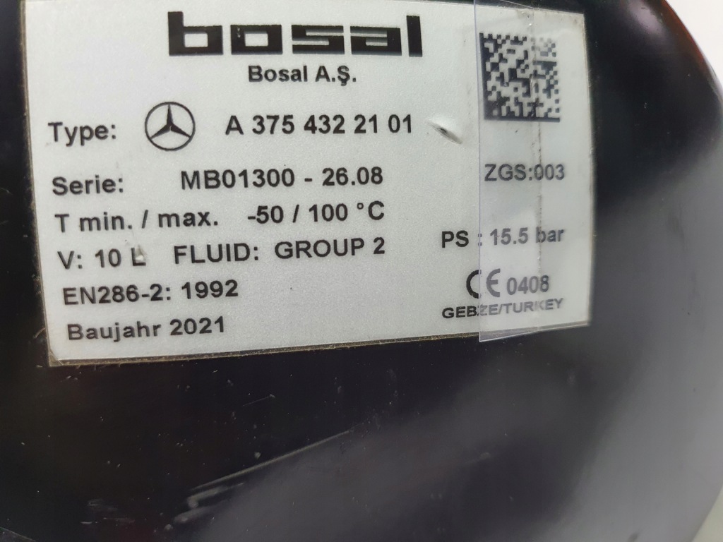 Бак воздуха 10l 266x366 mm mercedes 3754322101 Киев