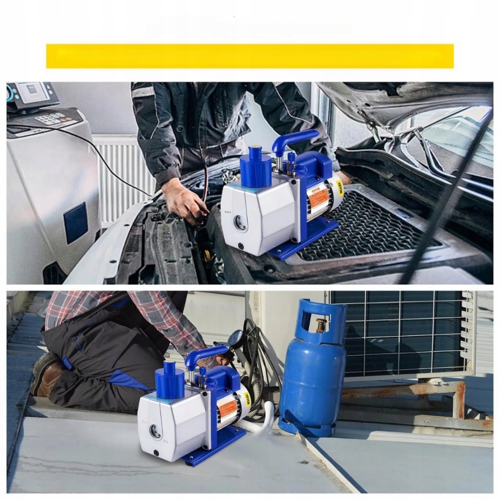 Насос вакуумна 7cfm, 1/2hp, rotacyjna лопатева, jednostopniowa hvac Зі Шроту