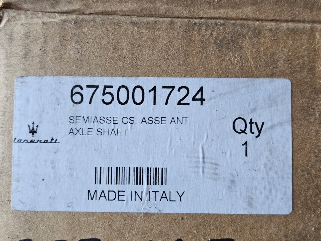 Wał шрус  привідний вал maserati levante quattroporte ghibli 10355024 675001724 Зі Шроту