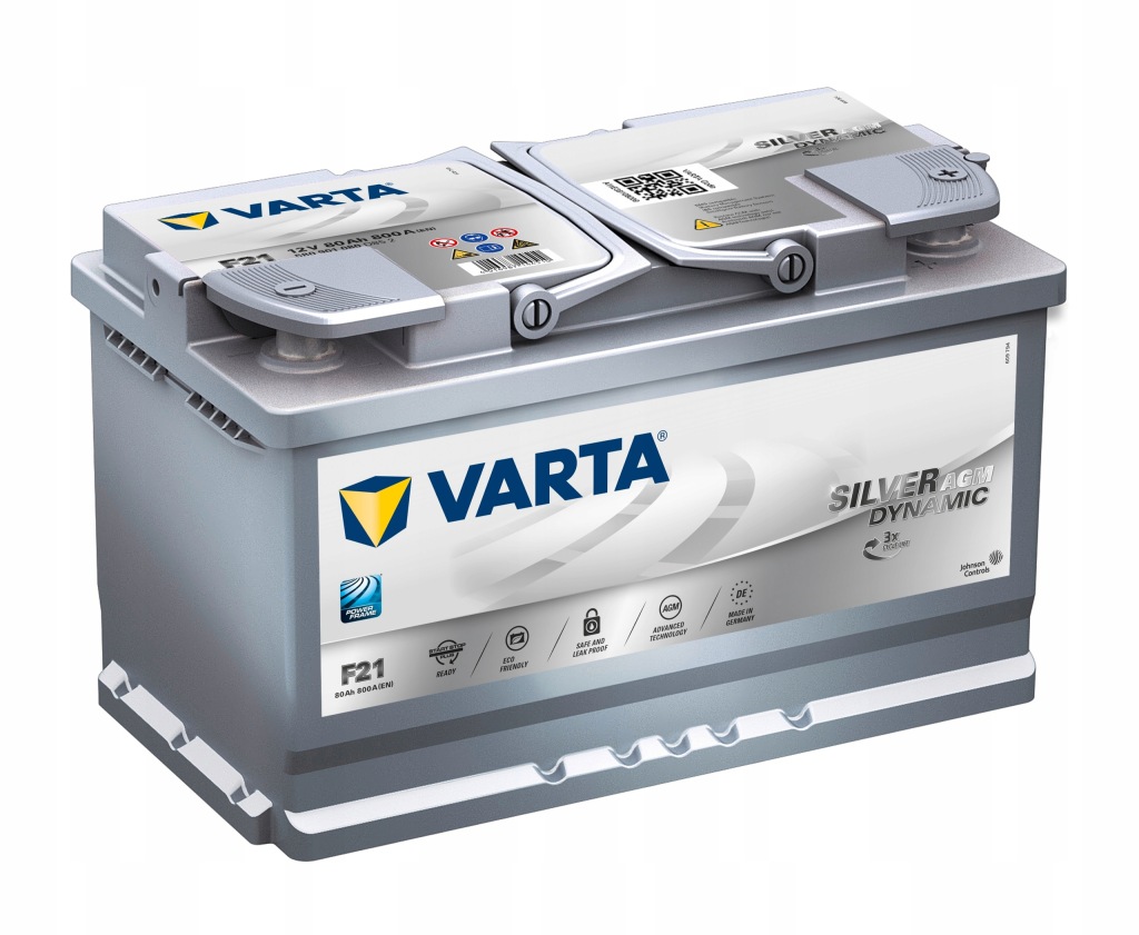 фото №1, Акумулятор 12v 80ah varta silver agm f21 startstop