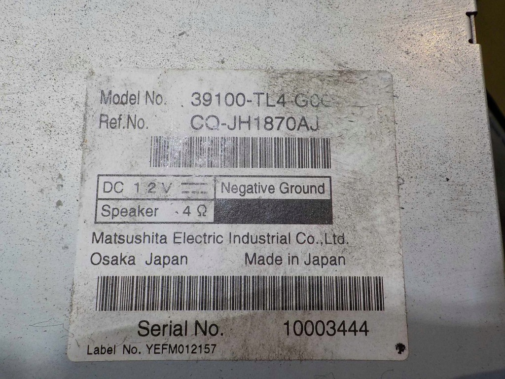 фото №6, Honda accord viii 08r радио cd 39100-tl4-g0