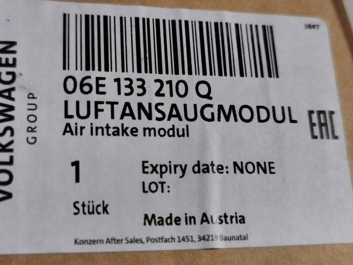фото №11, Vag 06e133210q 2.8 3.2 fsi новый оригинальный коллектор всасывающий