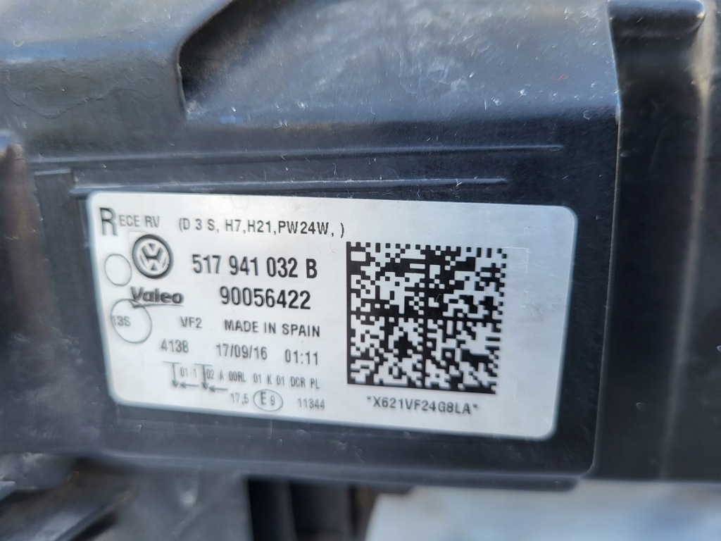 фото №11, Лампа правый перед vw golf vii sportsvan 517941032b