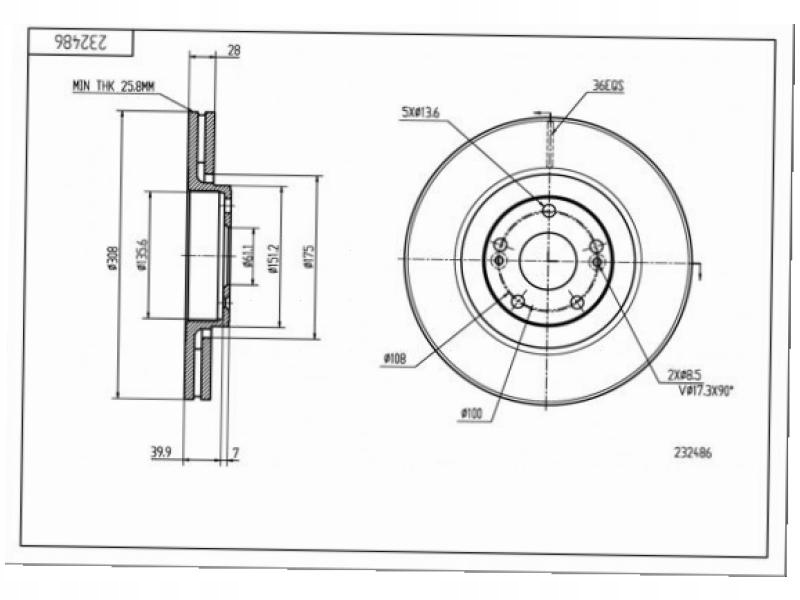 Тормозные диски перед renault laguna 2 2.0-2.9 02-07 Цена