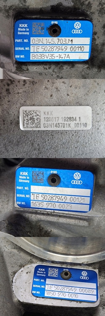 фото №15, Турбонагнетатель vw multivan transporter caravelle t6 crafter ii 2 2.0 tdi