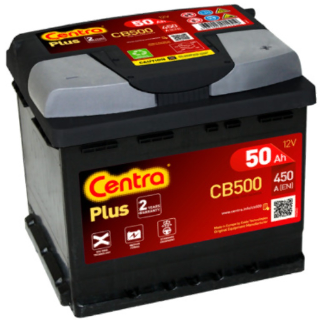 фото №4, Аккумулятор centra plus 50ah 450a cb500 новый model правый +
