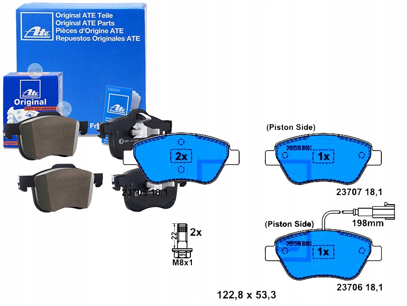 фото №1, Комплект гальмівних колодок гальмівних ate 13047039822 573074