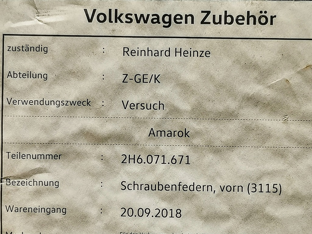 фото №16, Bull bar набор подвеска vw amarok комплект 2h6071671