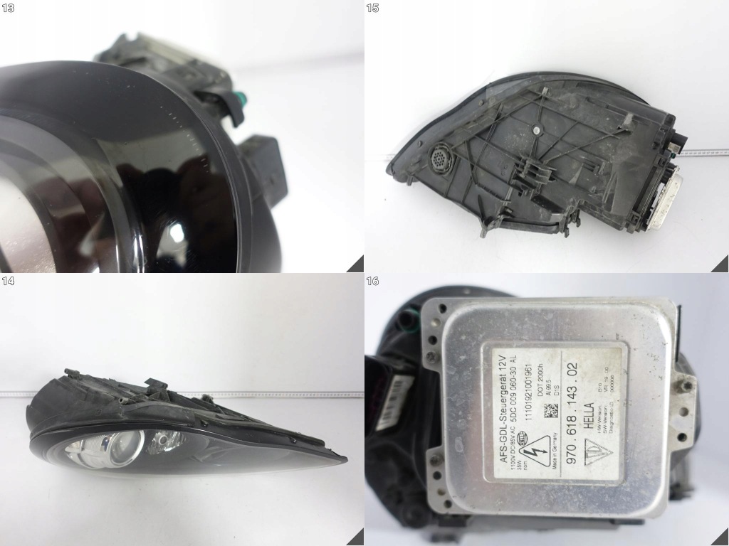 фото №14, Porsche panamera 970 mk1 gts turbo 09-13 лампа ксенон ліва перед eu czarna