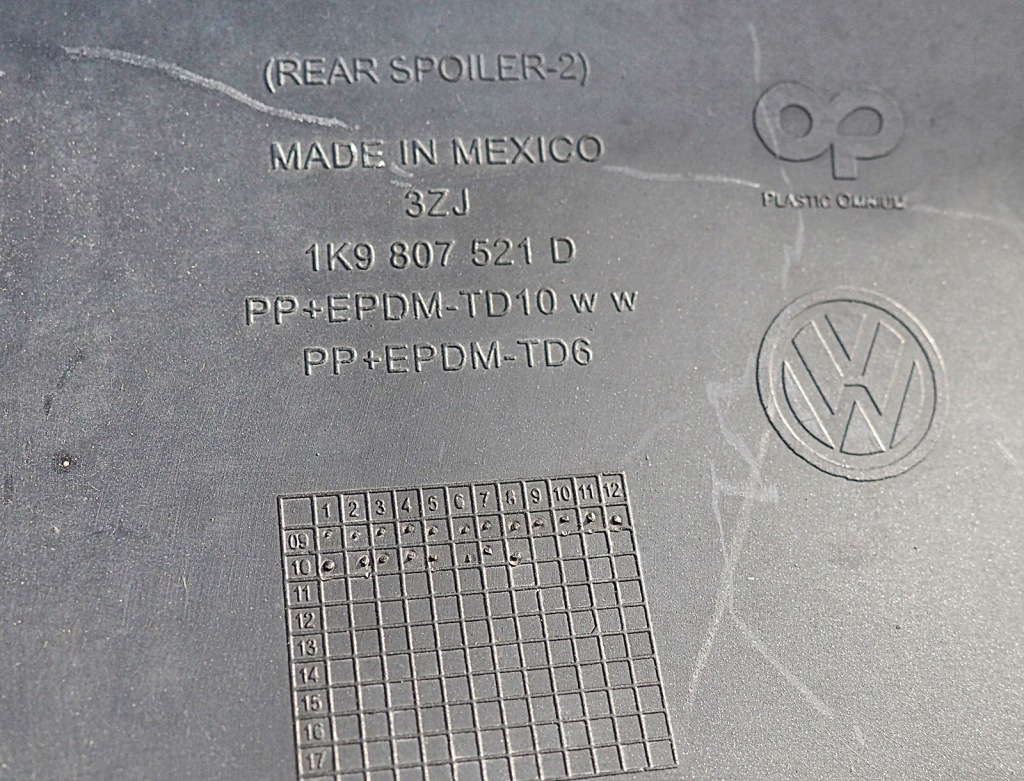фото №9, Vw golf vi спойлер накладка бампер задня 1k9807521d