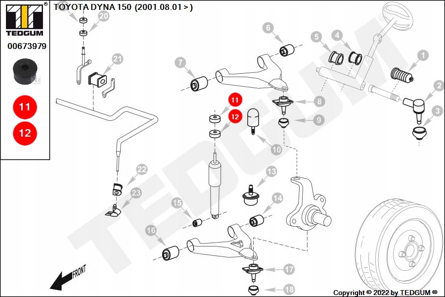 фото №10, Ted-gum резиновый элемент стабилизатора. toyota t. land cruiser 08- dyna 150 01-
