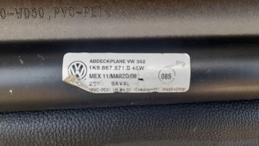 фото №7, Шторка bagażnika^^ vw golf v 5 kombi 1k9867871b