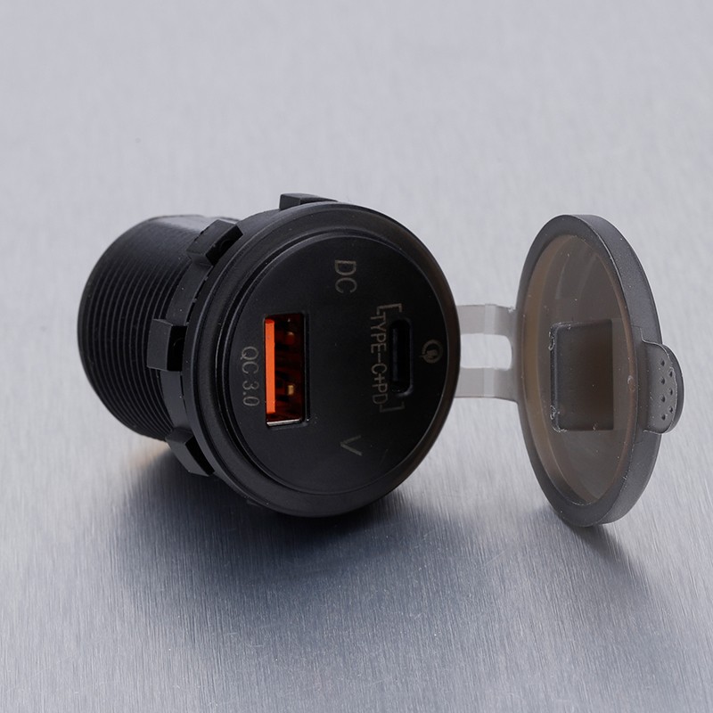 фото №10, Зарядний пристрій usb-c qc 3.0 pd woltomierz зелений 36w do надбудова quick charge