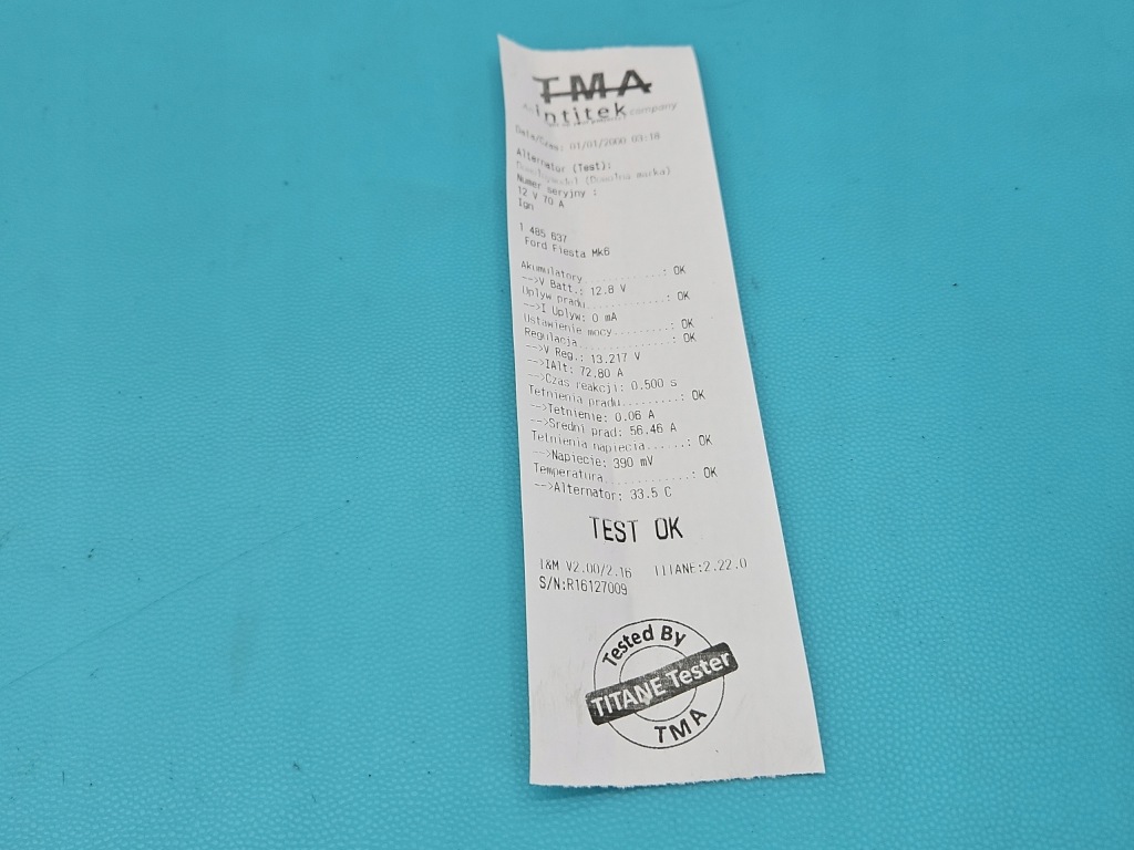 Test генератор ford fiesta mk6 2s6t-10300-cb 1.2 8v с Разборки