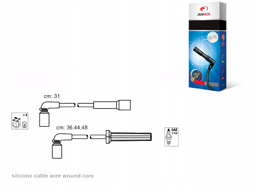 фото №1, Janmor дроти запалювання daewoo kalos 1.4 klas