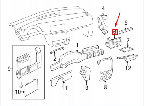 фото №7, Vw jetta a5 прибор панель storage compartment 6ru8570581qb