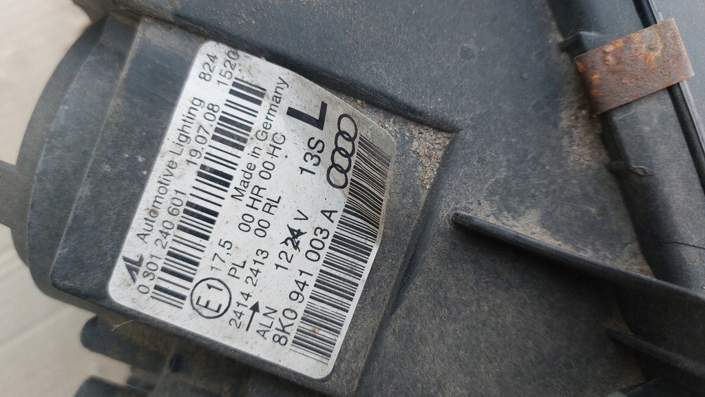 фото №6, Audi a4 b8 лампа левый перед направляющая левый перед 8k0941003a 8k0805607l 07-11r