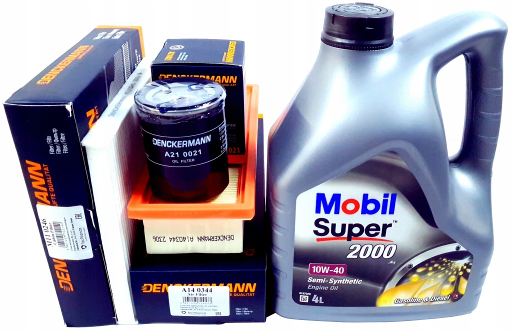 фото №1, 3 фільтри + 4l оливи mobil 10w40 500 panda ii ka ii ypsilon iii 1.2