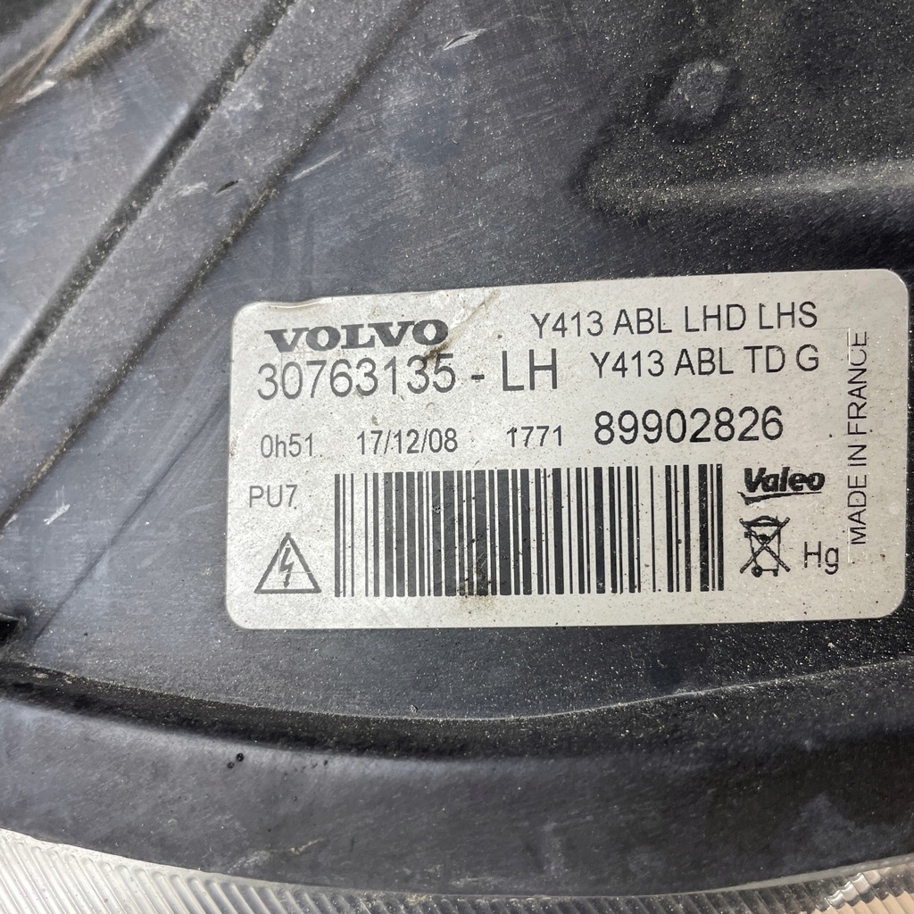 фото №7, Volvo xc60 i 08-13 ксенон 30763135 лампа передня перед ліва + кронштейн