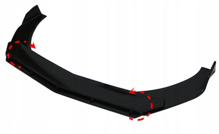 фото №10, Тройник универсальный накладка спойлер бампера блеск чёрный