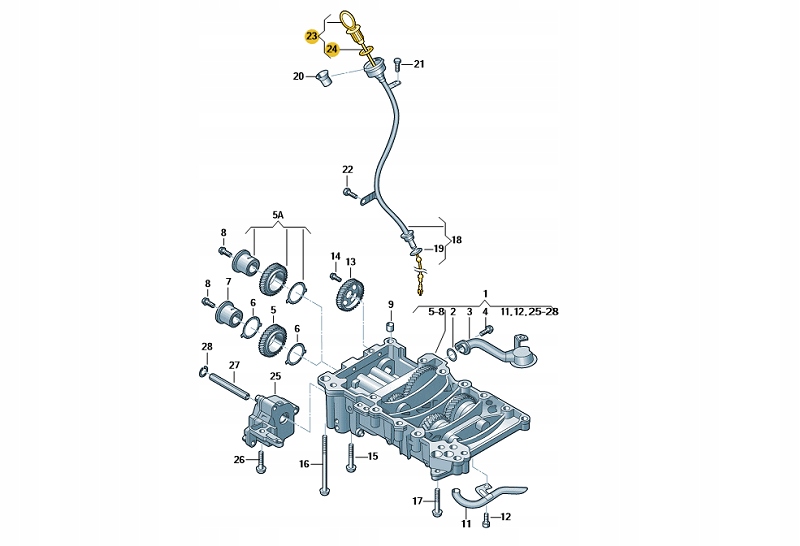 фото №12, Оригинал щуп щуп масла audi a4, b8 aso 03l115611m