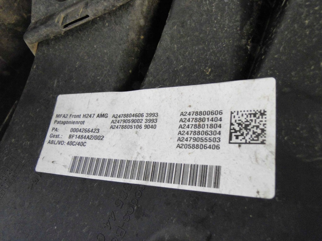 фото №14, Mercedes бампер передний amg na датчики pts 993 gla h247 247