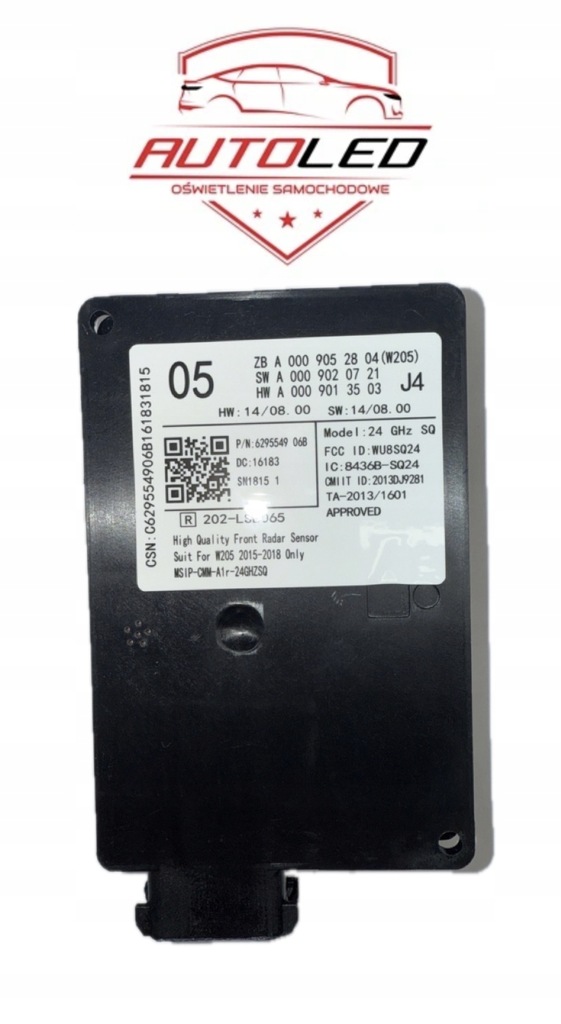 фото №1, Mercedes c-klasa w205 радар перед distronic a0009052804