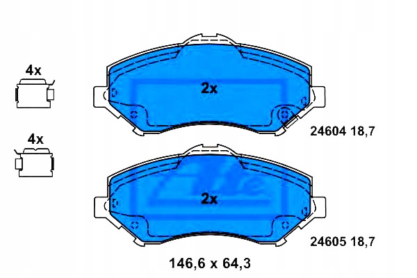 фото №1, Ate гальмівні колодки гальмівні fiat перед freemont 2,0 jtd 2