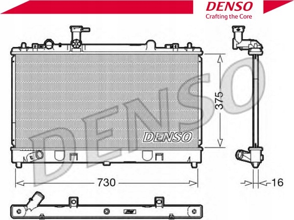 фото №2, Denso drm44037 радіатор, система охолодження двигуна
