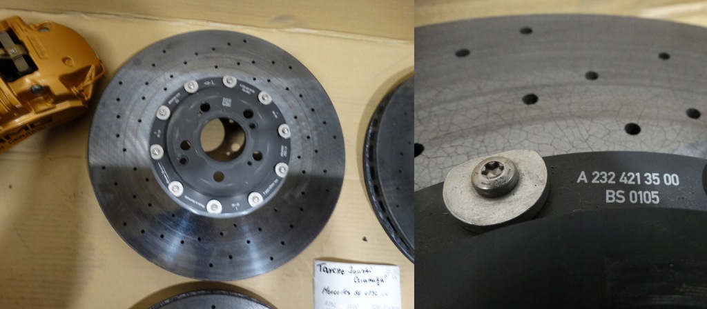 Idealne тормозные диски суппорты kpl.ceramica mercedes sl w232 232 пробег 6000km 1 Оригинал