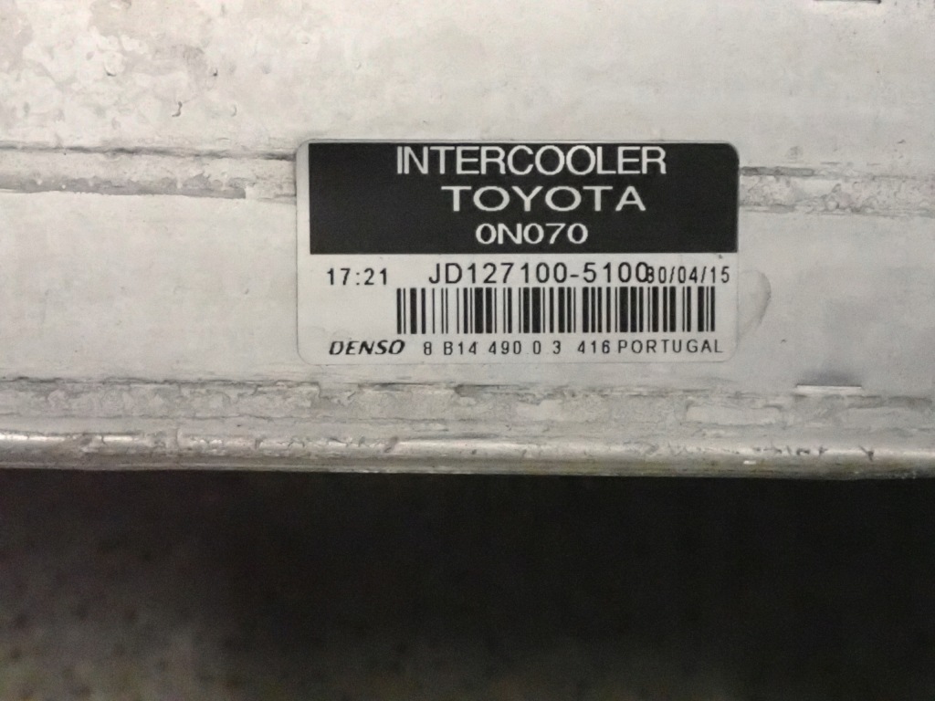 фото №4, Toyota yaris ii 09- радиатор интеркулер 1.4 d4d