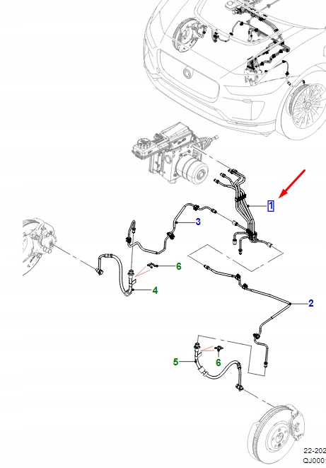 фото №1, Jaguar i-pace x590 модулятор brake труба rhd t4k16683 original