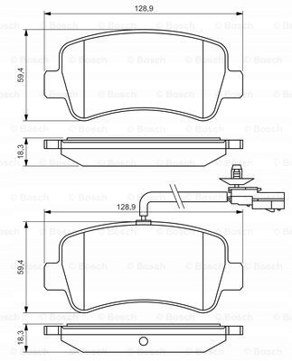 фото №16, Гальмівні колодки гальмівні nissan nv400 box/bus; 18,1mm t з датчик. szt bosch