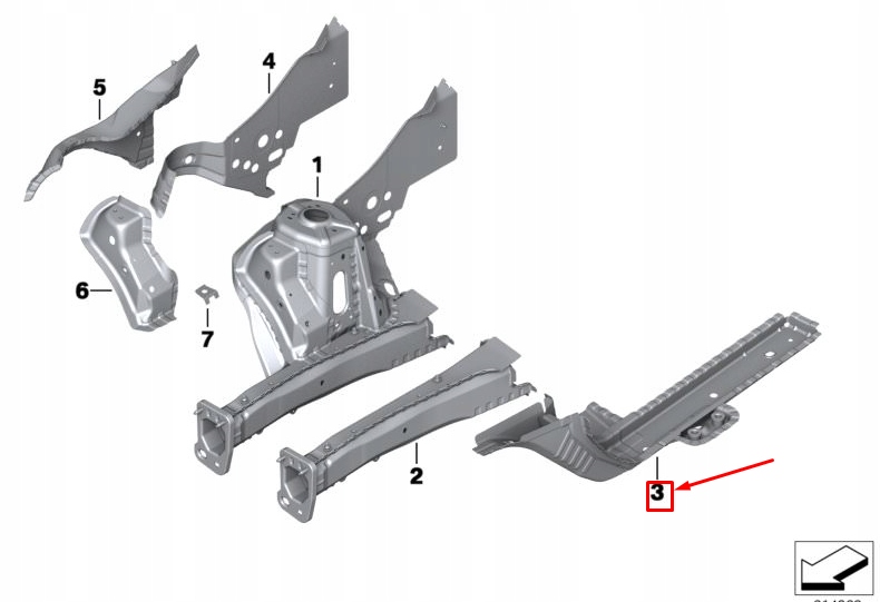 фото №1, Mini countryman r60 rear правый двигатель support 9806244 41009806244