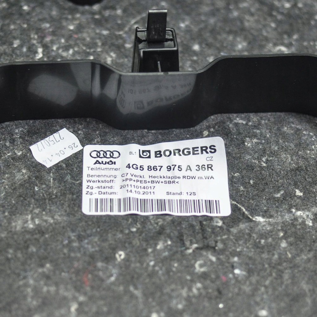 фото №5, Audi a6 s6 c7 4g 2015 обшивка / обивка задний крышки багажника