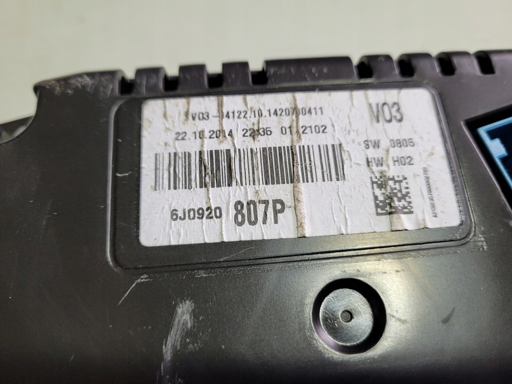 фото №5, Счетчик приборы seat ibiza 6j 6j0920807p