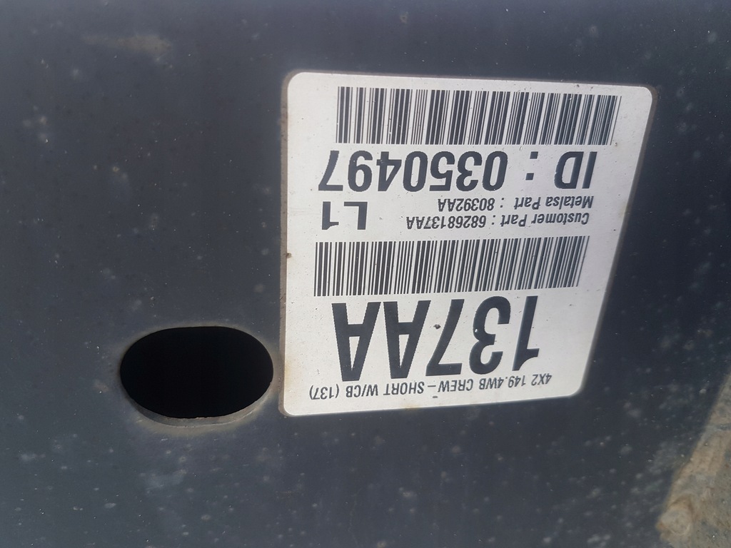 фото №9, Dodge ram 09-17 рама опорний 4x2 перед задня 5,7 hemi