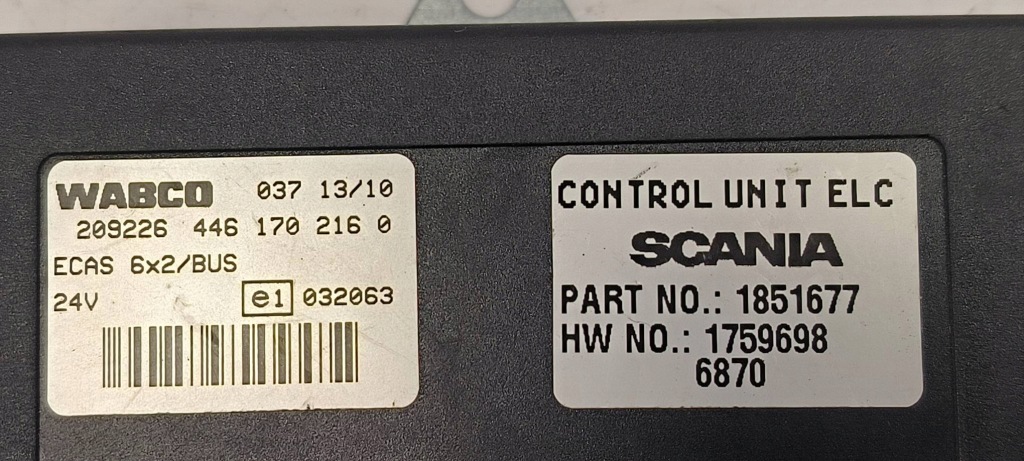 фото №3, Модуль ecas подушок 1851677 scania r 420