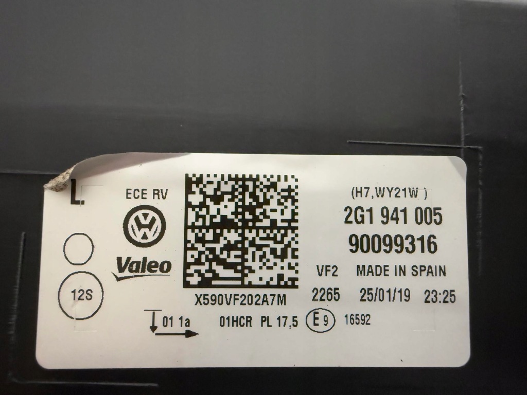 фото №7, Лампа перед передняя левая vw polo vi 6 2g 2g0 2017- zwylka 2g1941005 cala