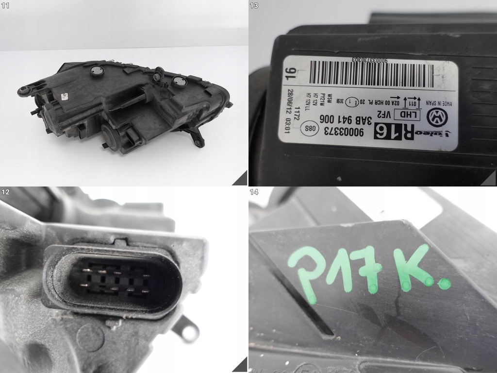 фото №12, Vw passat 3ab b7 10-15 лампа обычная правая eu