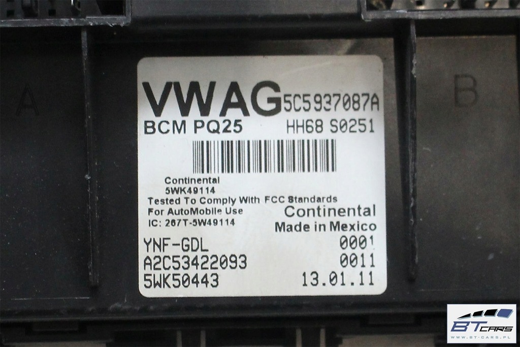 фото №6, Vw the beetle набор стартовый запуск автомобиля автомобиля 5c5920970b 06j906309