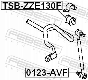 фото №2, Febest tsb-zze130f підвіска, стабілізатор