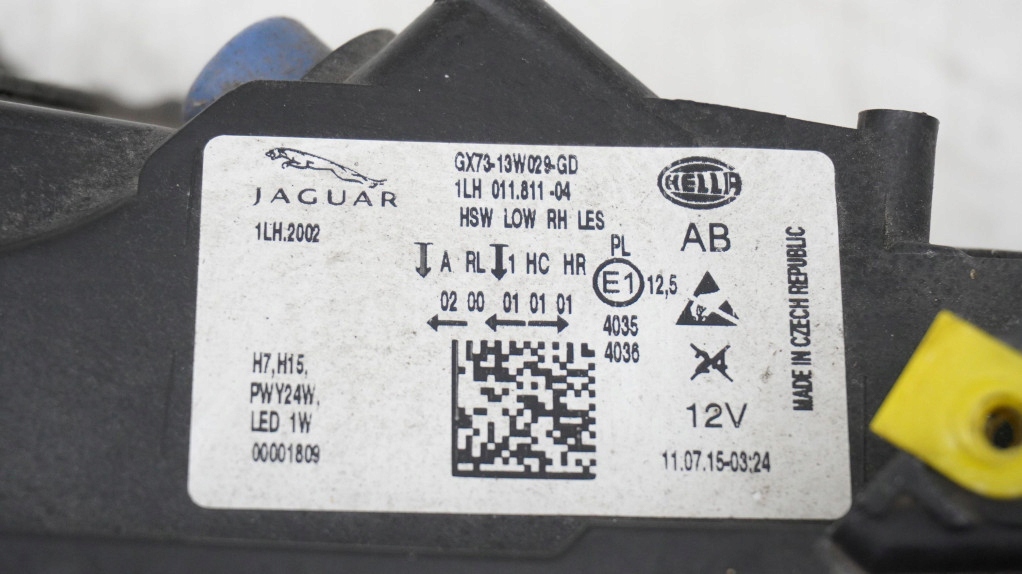 фото №8, Лампа правый перед правая jaguar xe x760 gx73-13w029-gd