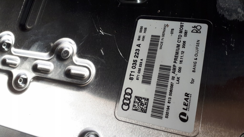 фото №6, S4 b8 lift a4 усилитель bang olufsen 8t1035223a