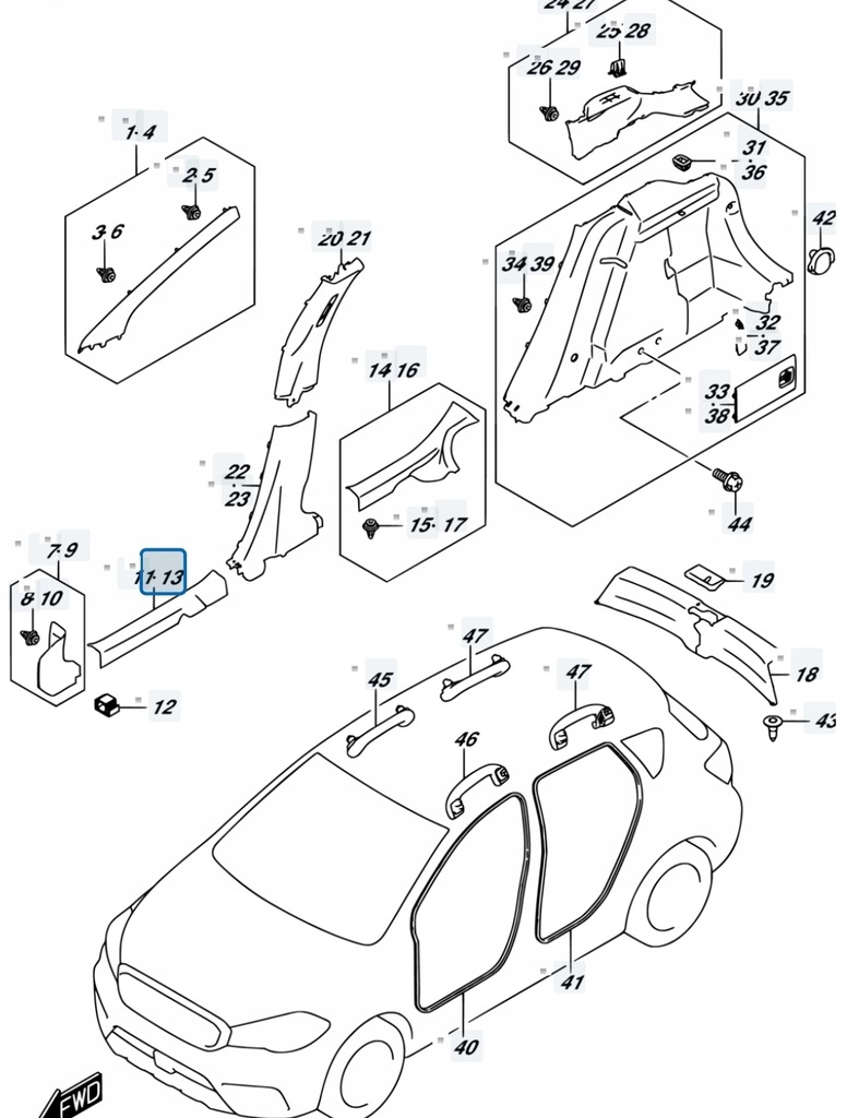 фото №9, Suzuki sx4 s-cross 18r 1.4t lift защита обшивка порог левый перед